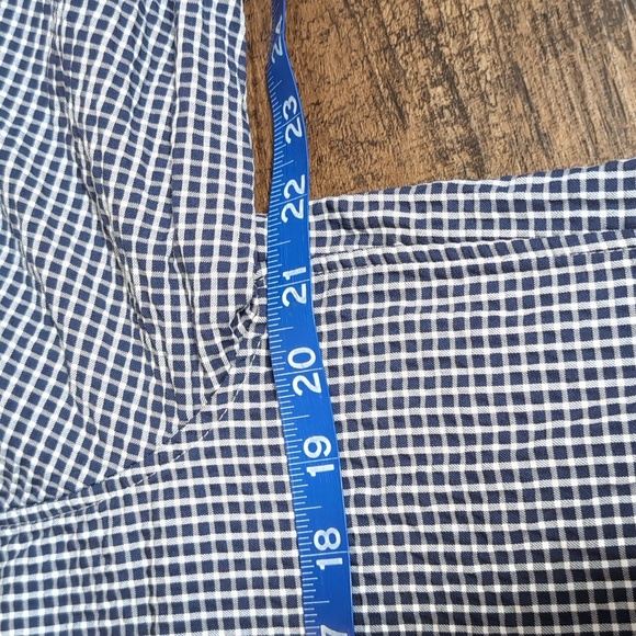 Vineyard Vines On The Go Performance Long Sleeve Seersucker Plaid Blue Size Med - Picture 5 of 6